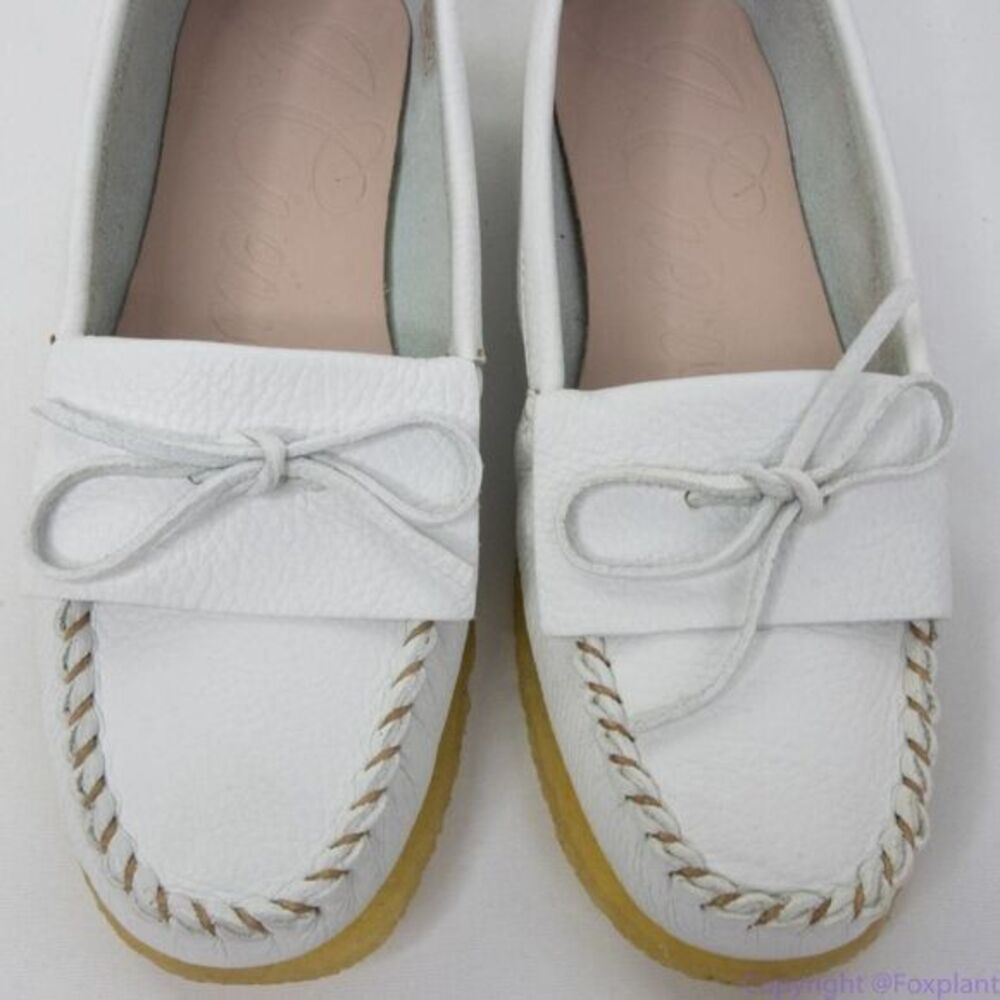 J. Crew Soft unlined leather loafers, size 9, color white, new in box - Picture 3 of 14